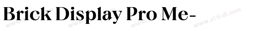 Brick Display Pro Me字体转换